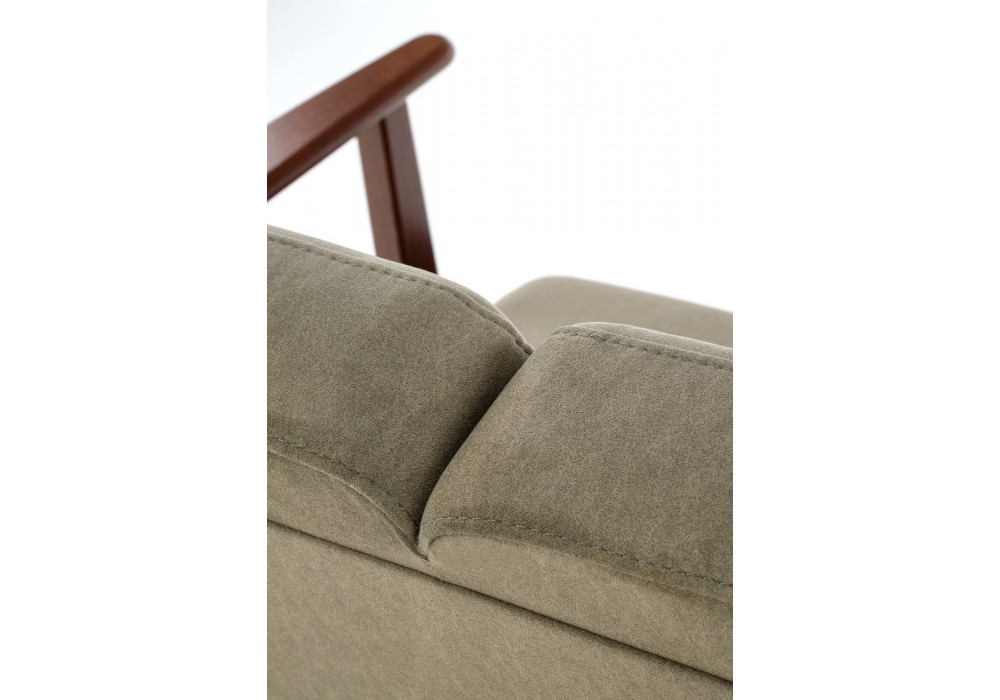 Диван Halmar Milano 2s оливковый, орех (V-PL-MILANO_2S-SOFA-OLIWKOWY)