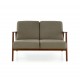 Диван Halmar Milano 2s оливковый, орех (V-PL-MILANO_2S-SOFA-OLIWKOWY)