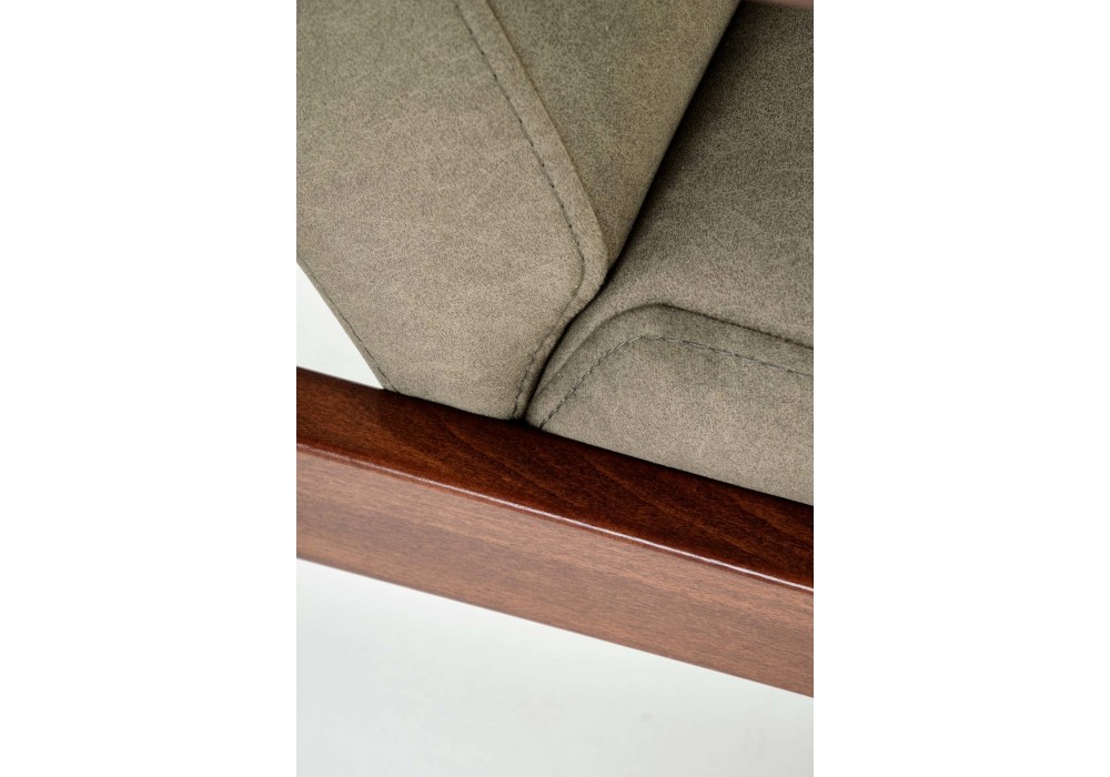 Диван Halmar Milano 2s оливковый, орех (V-PL-MILANO_2S-SOFA-OLIWKOWY)