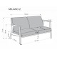 Диван Halmar Milano 2s серый, орех (V-PL-MILANO_2S-SOFA-POPIEL)