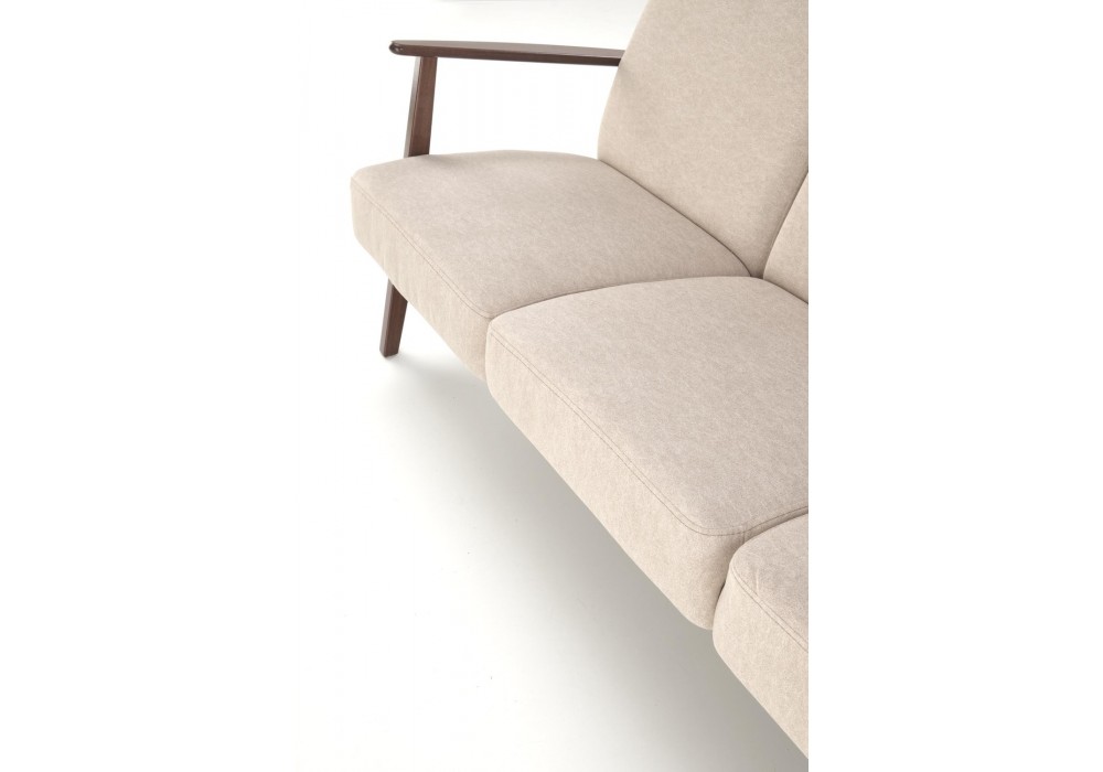 Диван Halmar Milano 3s бежевий, горіх (V-PL-MILANO_3S-SOFA-BEŻOWY)