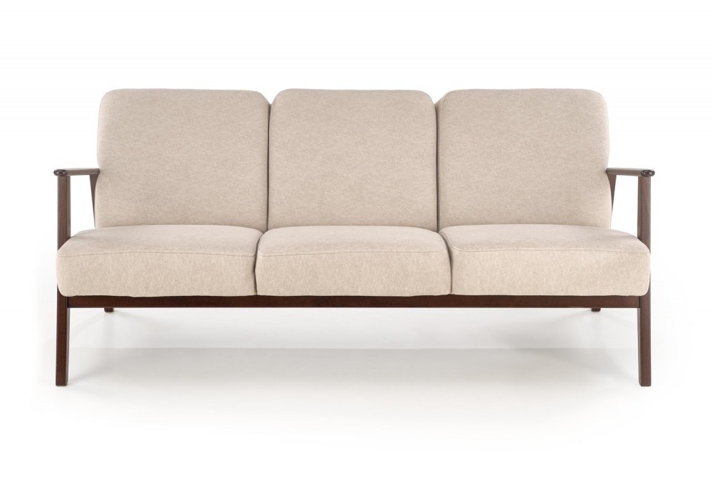 Диван Halmar Milano 3s бежевий, горіх (V-PL-MILANO_3S-SOFA-BEŻOWY)
