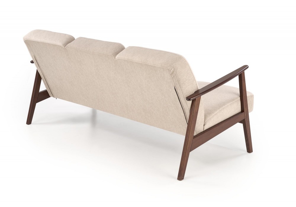 Диван Halmar Milano 3s бежевий, горіх (V-PL-MILANO_3S-SOFA-BEŻOWY)