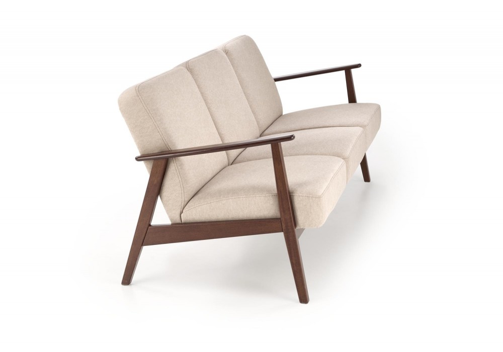 Диван Halmar Milano 3s бежевий, горіх (V-PL-MILANO_3S-SOFA-BEŻOWY)