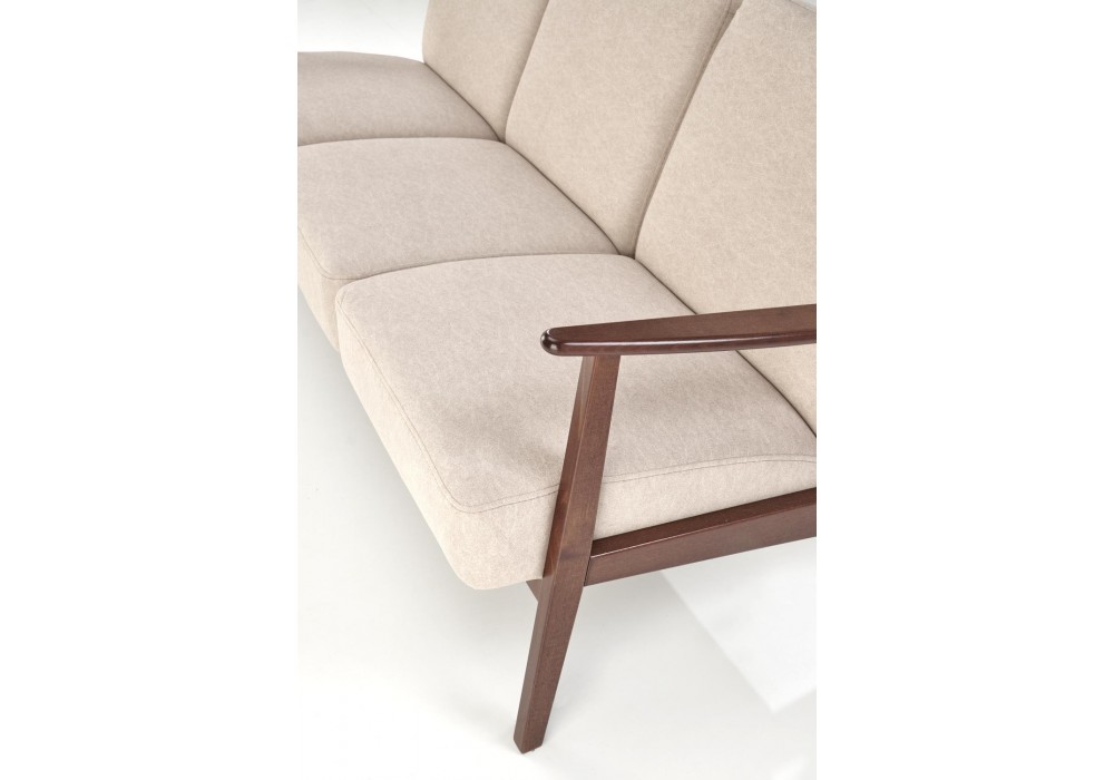 Диван Halmar Milano 3s бежевий, горіх (V-PL-MILANO_3S-SOFA-BEŻOWY)