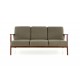 Диван Halmar Milano 3s оливковий, горіх (V-PL-MILANO_3S-SOFA-OLIWKOWY)