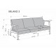 Диван Halmar Milano 3s оливковий, горіх (V-PL-MILANO_3S-SOFA-OLIWKOWY)