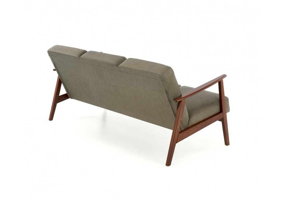 Диван Halmar Milano 3s оливковий, горіх (V-PL-MILANO_3S-SOFA-OLIWKOWY)