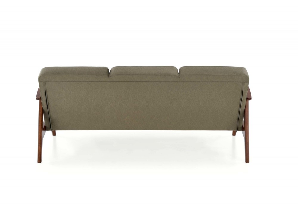 Диван Halmar Milano 3s оливковий, горіх (V-PL-MILANO_3S-SOFA-OLIWKOWY)