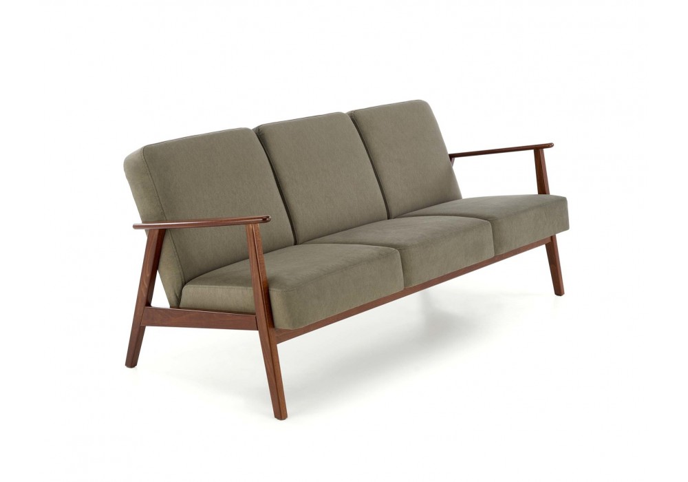 Диван Halmar Milano 3s оливковий, горіх (V-PL-MILANO_3S-SOFA-OLIWKOWY)