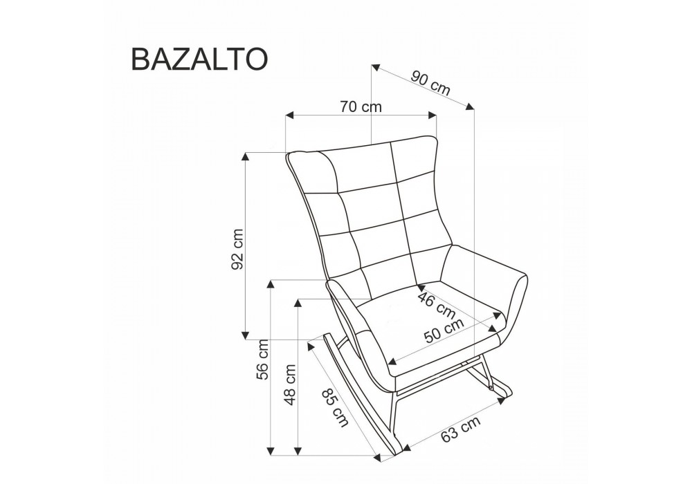 Крісло для дому Halmar Bazalto зелений, чорний (V-CH-BAZALTO-FOT-C.ZIELONY)