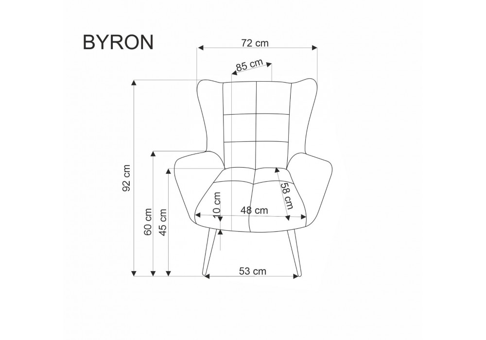 Кресло для дома Halmar Byron бежевый, чёрный (V-CH-BYRON-FOT-BEŻOWY)