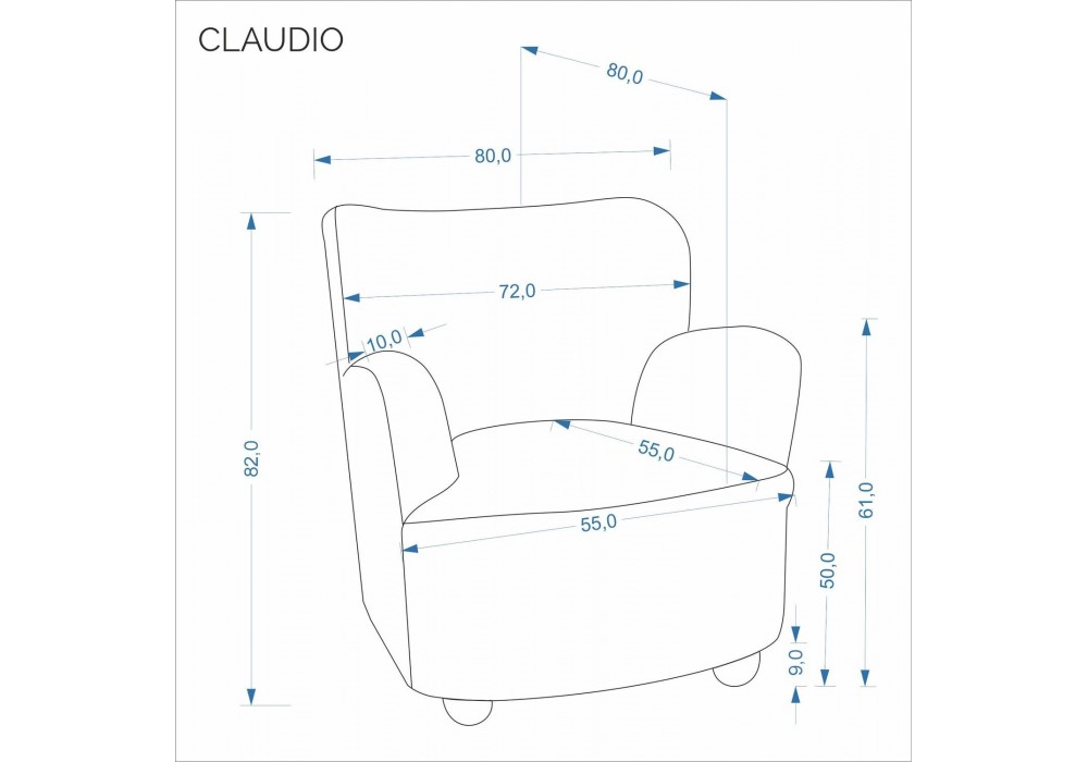 Крісло для дому Halmar Claudio капучино, натуральний (V-CH-CLAUDIO-FOT-CAPPUCCINO)