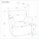 Крісло для дому Halmar Claudio капучино, натуральний (V-CH-CLAUDIO-FOT-CAPPUCCINO)