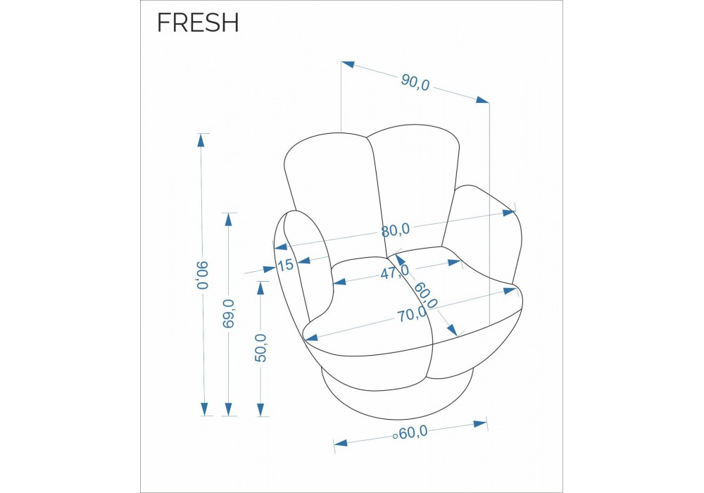 Крісло для дому Halmar Fresh коричний, чорний (V-CH-FRESH-FOT-CYNAMONOWY)