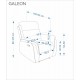 Крісло для дому Halmar Galeon сірий, чорний (V-CH-GALEON-FOT-POPIELATY)