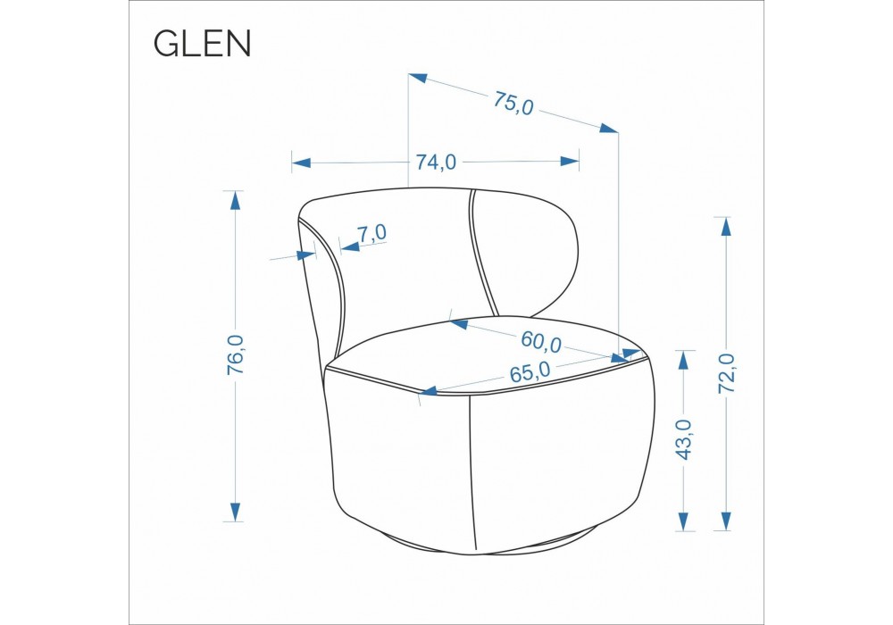 Крісло для дому Halmar Glen бежевий, чорний (V-CH-GLEN-FOT-BEŻOWY)