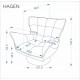 Крісло для дому Halmar Hagen бежевий, чорний (V-CH-HAGEN-FOT-BEŻOWY)