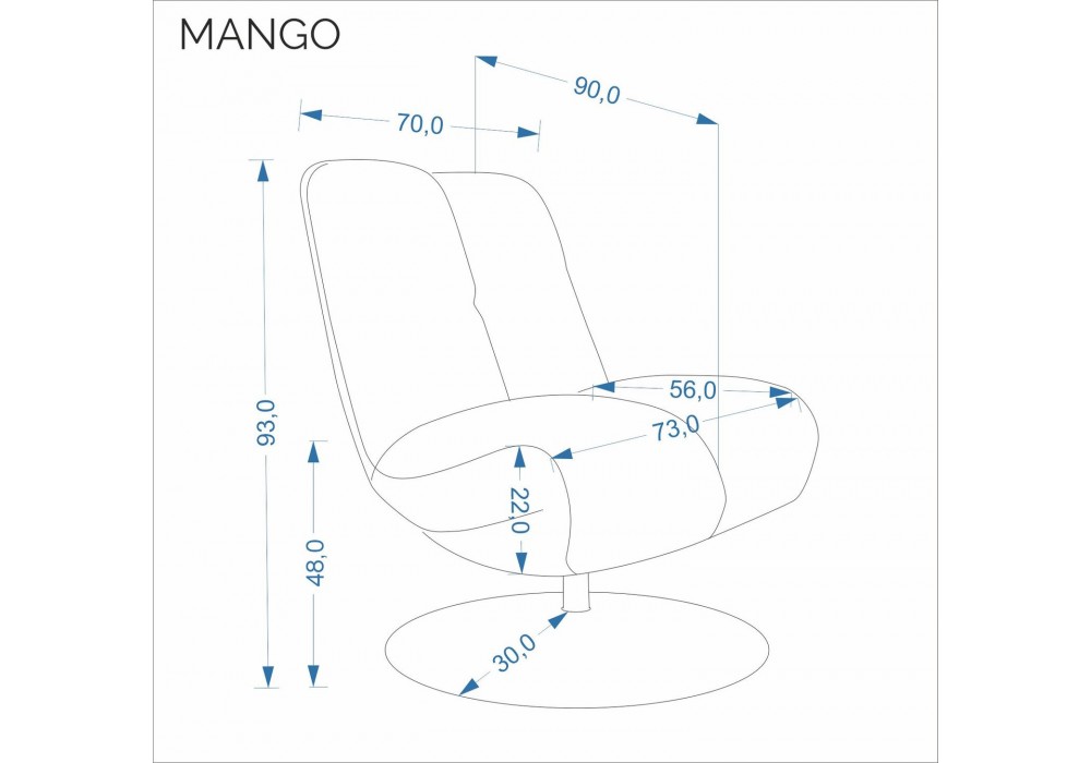 Кресло для дома Halmar Mango коричный, чёрный (V-CH-MANGO-FOT-CYNAMONOWY)