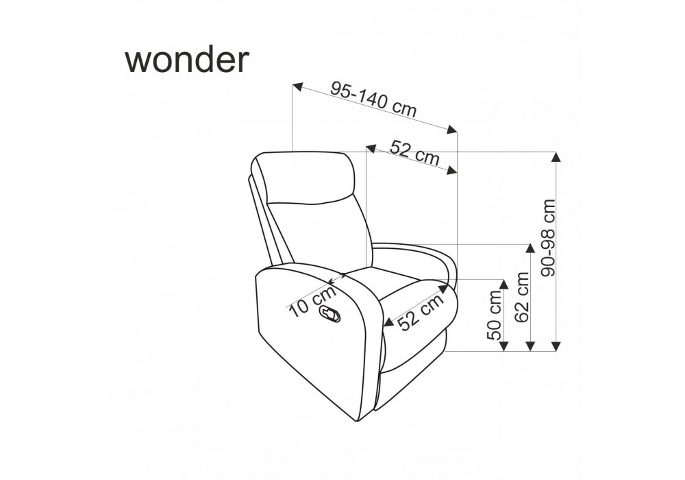 Крісло для дому Halmar Wonder гірчичний (V-CH-WONDER-FOT-MUSZTARDOWY)