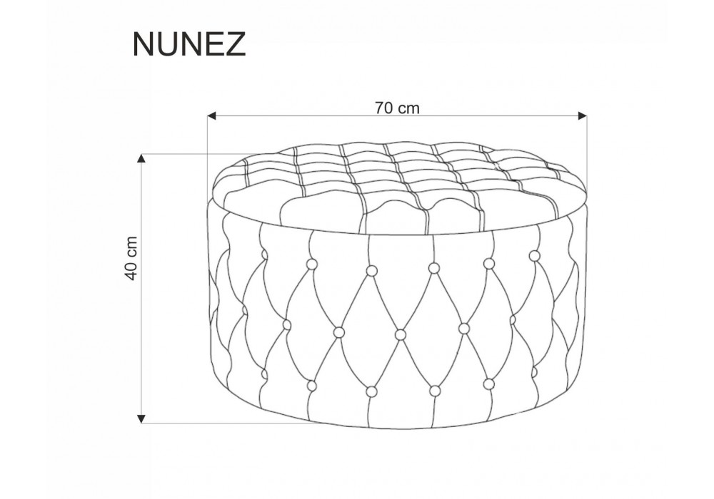 Пуф Halmar Nunez сірий (V-CH-NUNEZ-PUFA-POPIELATY)
