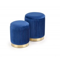 Комплект из 2 пуфов Halmar Monty гранатовый, золотой (V-C