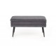 Лавка Halmar Velva сірий, чорний (V-CH-VELVA-POPIEL/CZARNY)