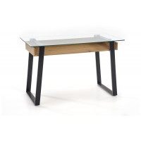Письмовий стіл Halmar B36 120x60 см чорний, дуб золотисти