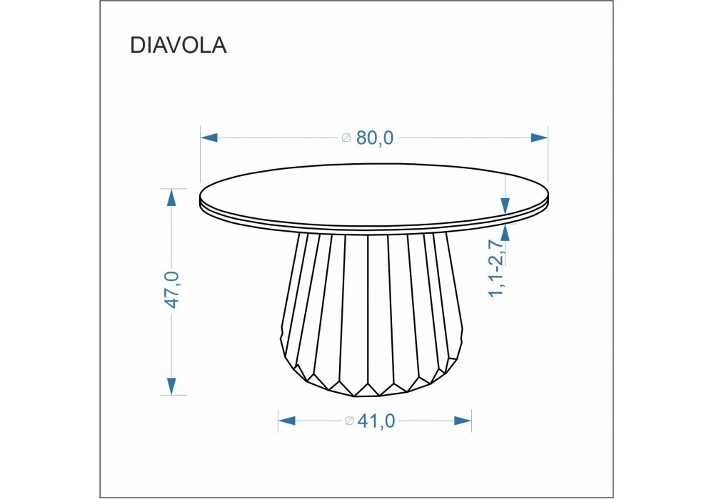 Кавовий столик Halmar Diavola 80x80 см травертин, горіх (V-CH-DIAVOLA-LAW)