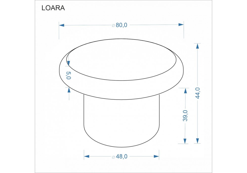Кавовий столик Halmar Loara 80x80 см кашемір (V-CH-LOARA-LAW)