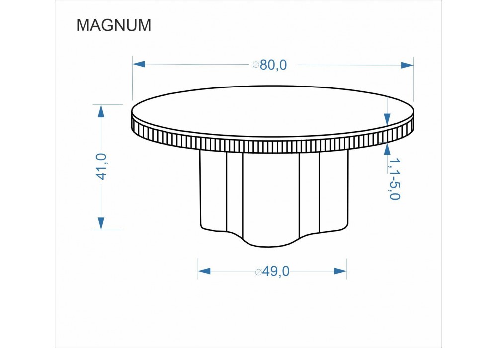 Кавовий столик Halmar Magnum 80x80 см білий мармур, натуральний (V-CH-MAGNUM-LAW)