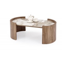 Кавовий столик Halmar Nicosia 121x61 см бежевий мармур, г