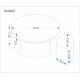 Кавовий столик Halmar Nugat 80x80 см травертин (V-CH-NUGAT-LAW)