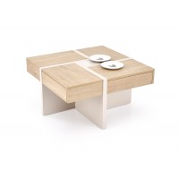 Кавовий столик Halmar Sevilla S 80x80 см кашемір, дуб кре