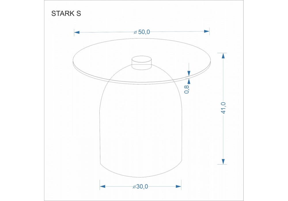 Кавовий столик Halmar Stark_s 50x50 см прозорий, кашемір (V-CH-STARK_S-LAW)