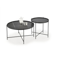 Комплект журнальних столів Halmar Julieta 70x70 см чорний