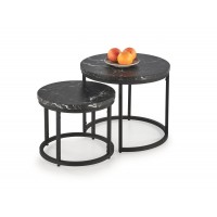 Комплект журнальних столів Halmar Oreo 53x53 см чорний ма