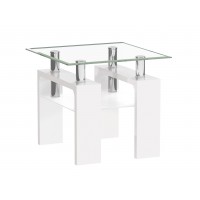 Журнальний стіл Furnitex A08-2-mini-H-55 60x60 см білий (