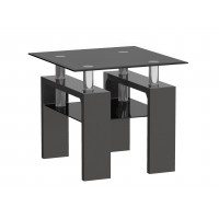 Журнальний стіл Furnitex A08-2-mini-H-55 60x60 см чорний 