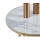 Журнальний стіл Furnitex L11-FX (G) Fi50 см золотий, мармур білий (L11-FX (G) 4679)