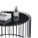 Журнальний стіл Furnitex L13-FX (B) Fi60 см чорний, мармур чорний (L13-FX (B) 4686)