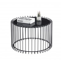Журнальний стіл Furnitex L13-FX (B) Fi60 см чорний, марму