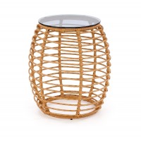 Журнальный стол Halmar Barrel 48x48 см натуральный, естес