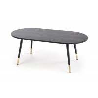 Столик журнальний Halmar Embosa 120x60 см чорний, золотий