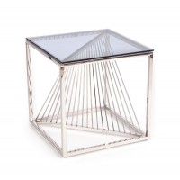 Журнальный стол Halmar Infinity квадратный 55x55 см хром 