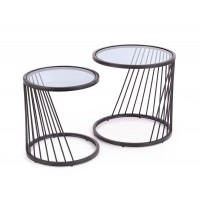Комплект журнальных столов Halmar Antilla 50x50 см черный
