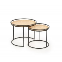 Комплект журнальных столов Halmar Manado 51x51 см черный 