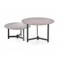 Комплект журнальных столов Halmar Twins 70x70 см черный (